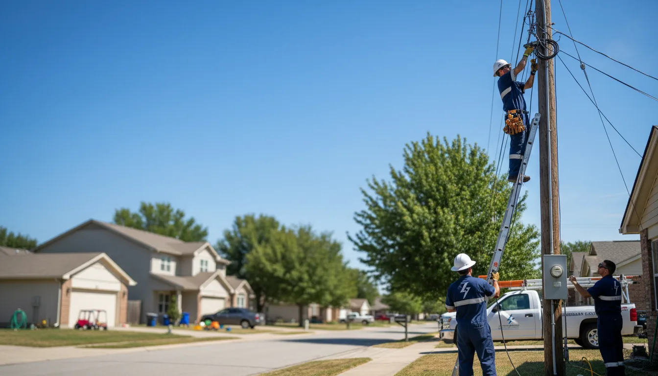 Residential electrician providing installation services in Roeland Park, KS